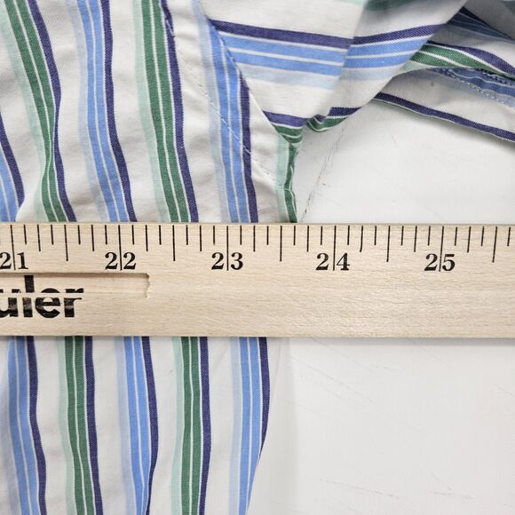 Faconnable Shirt Mens Medium Button Down Long Sleeve Casual Preppy FLAWS - Picture 9 of 12